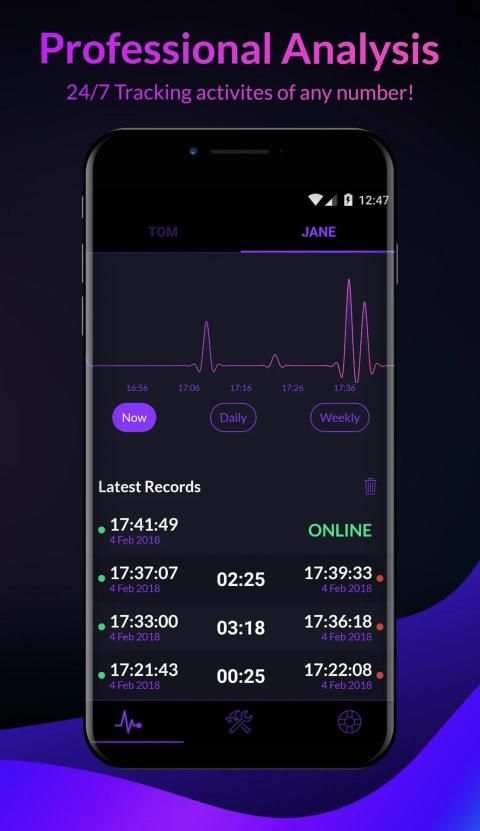 Online Tracker for WhatsApp: App Usage Tracker स्क्रीनशॉट 3