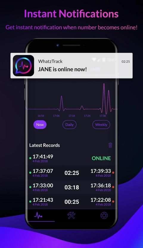 Online Tracker for WhatsApp: App Usage Tracker स्क्रीनशॉट 2
