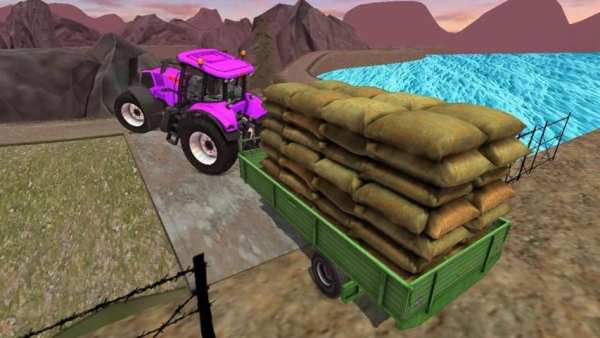 Dynamite Farming Cargo Tractor Trailer Driving screenshot 14