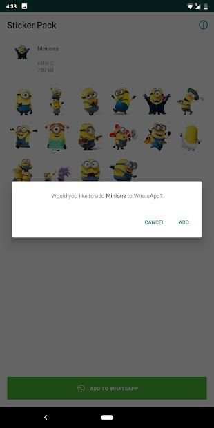 WhatsApp Stickers: Minions screenshot 1
