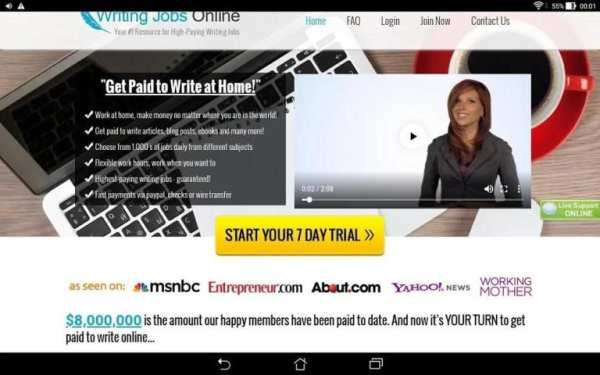 Writing job screenshot 1