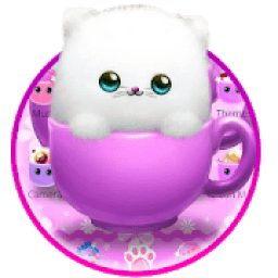 ikon Cute Pink Cup Kitty Theme
