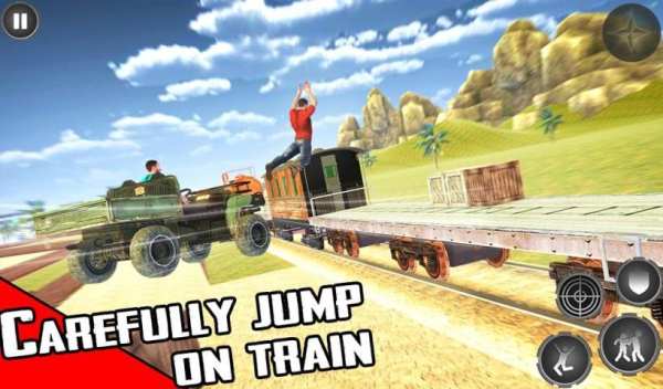 Train Shooting Game: Free Fire Train Gold Robbery स्क्रीनशॉट 5