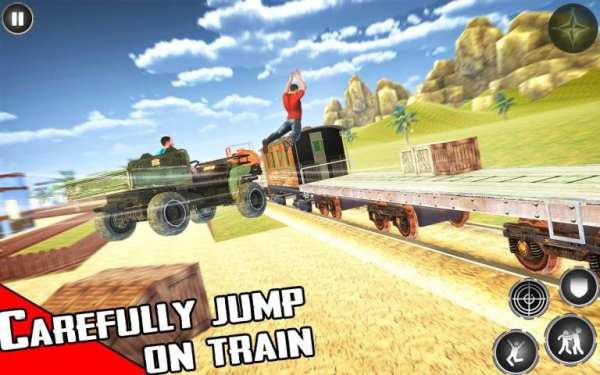 Train Shooting Game: Free Fire Train Gold Robbery स्क्रीनशॉट 14