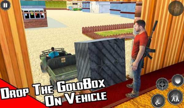 Train Shooting Game: Free Fire Train Gold Robbery स्क्रीनशॉट 1