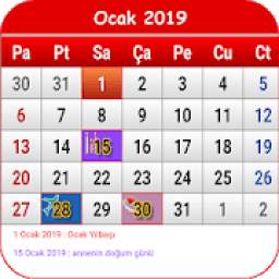 Türkiye Takvimi 2019