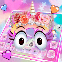Cute Love Rainbow Unicorn Keyboard आइकन