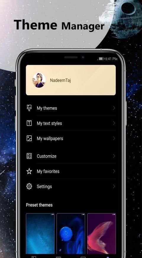 S10 Dark One Ui Theme screenshot 1