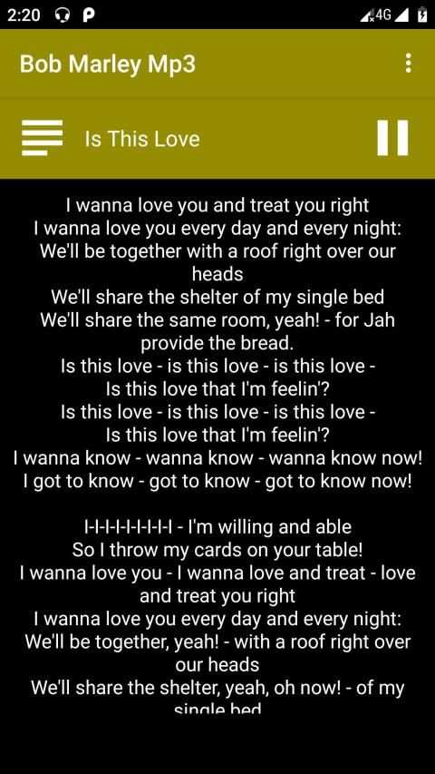 Bob Marley Mp3 1 تصوير الشاشة