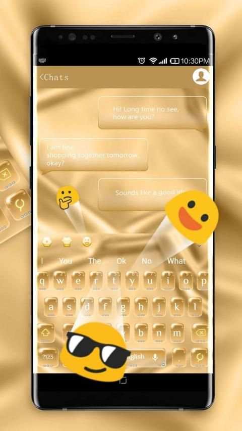Luxury Gold Keyboard स्क्रीनशॉट 1