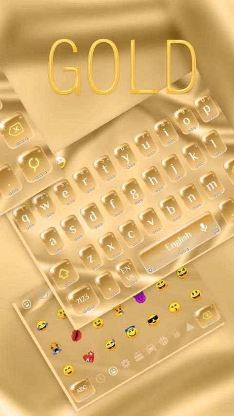 Luxury Gold Keyboard स्क्रीनशॉट 2