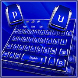 Classic Silver Blue Keyboard Theme आइकन