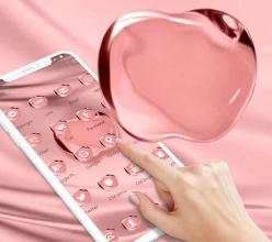 Rose Gold Color Crystal Apple Theme on 9Apps