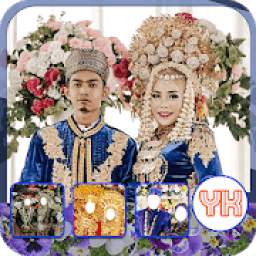 Traditional Hijab Wedding Couple