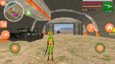 Michel Angelo Stickman Ninja Rope Hero Ganstar War आइकन