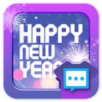 Happy New year 2019 skin 1 for Handcent Next SMS on 9Apps