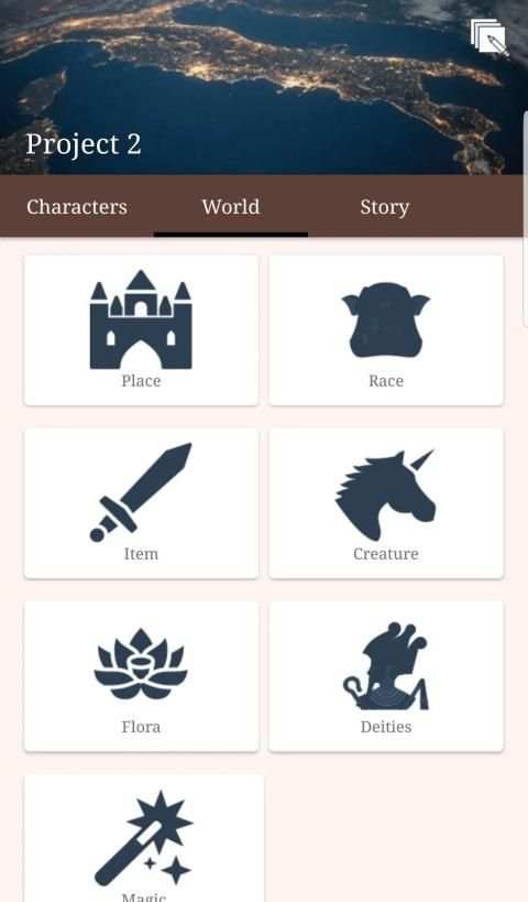Character Story Planner 2 - World-building App स्क्रीनशॉट 1
