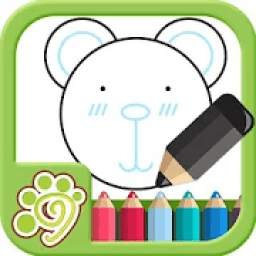 Draw by shape - easy drawing game for kids