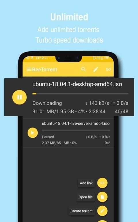 BeeTorrent - Torrent Downloader स्क्रीनशॉट 1