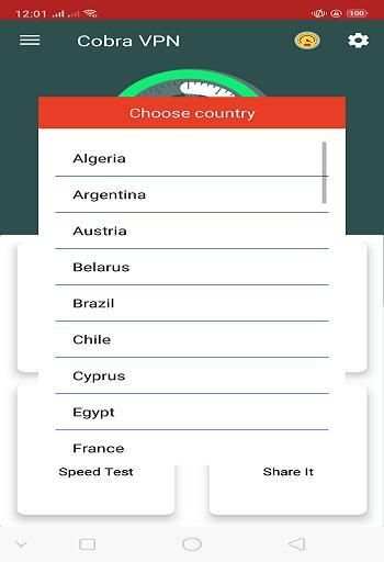 Cobra VPN - Unlimited LifeTime Free VPN screenshot 4