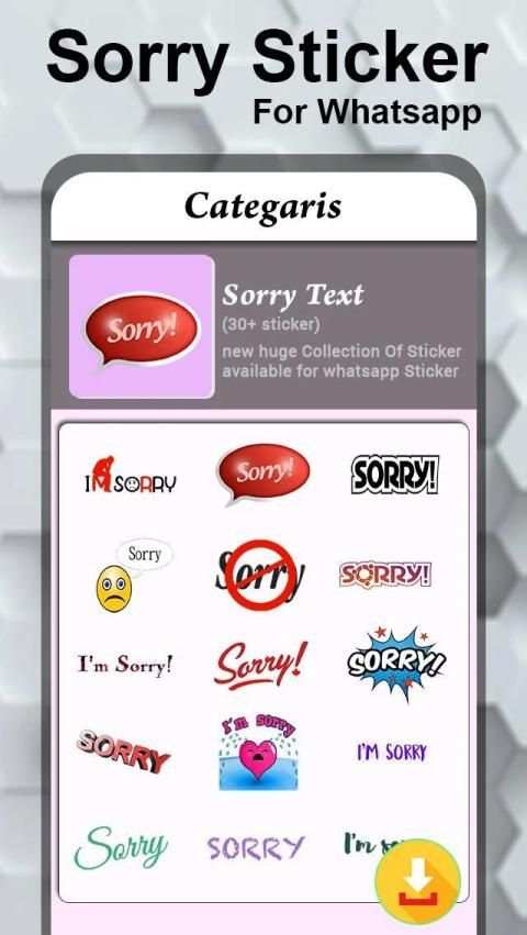 Sorry Sticker for Whatapp screenshot 2