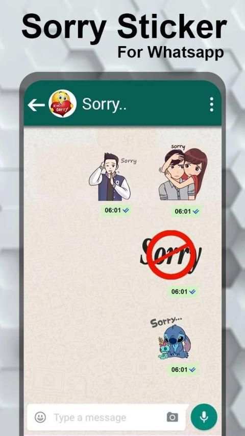 Sorry Sticker for Whatapp screenshot 1