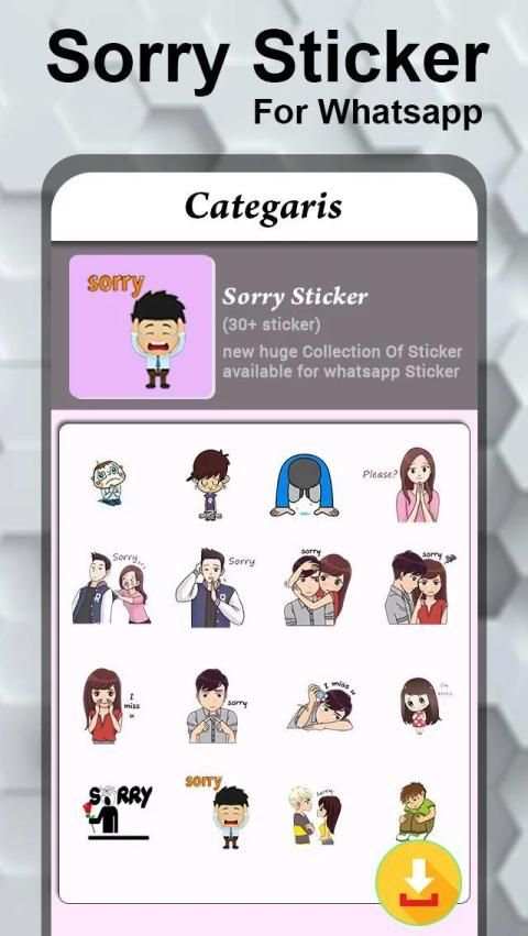 Sorry Sticker for Whatapp screenshot 3