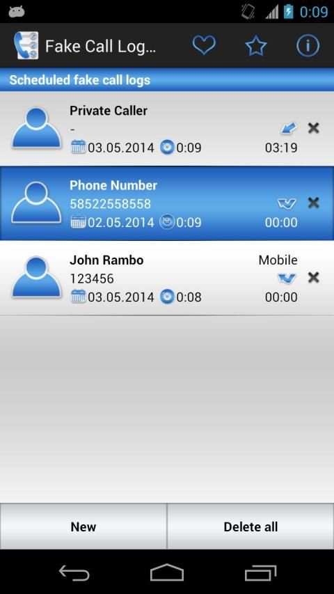 Fake Call Log screenshot 4