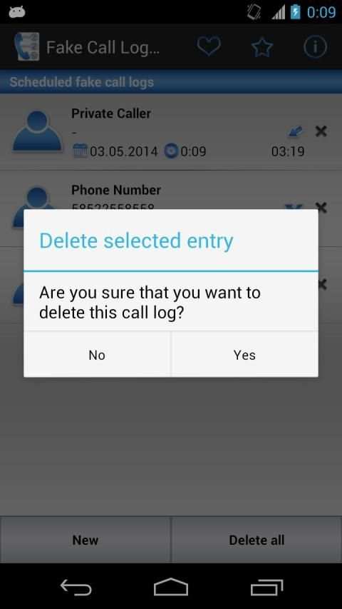 Fake Call Log screenshot 3