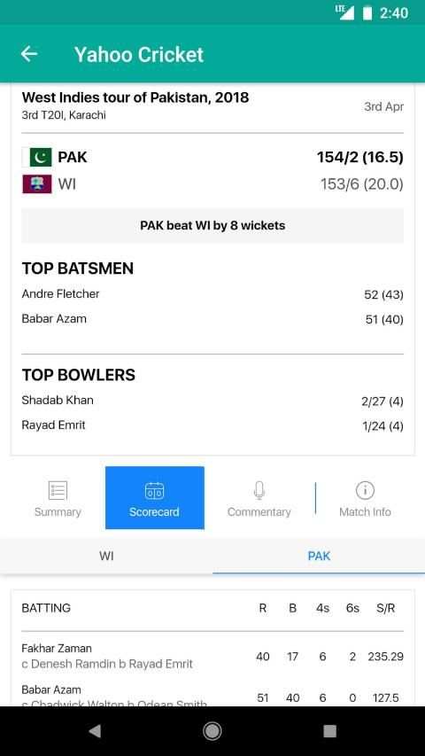Live Cricket Score for IPL 2019 स्क्रीनशॉट 2