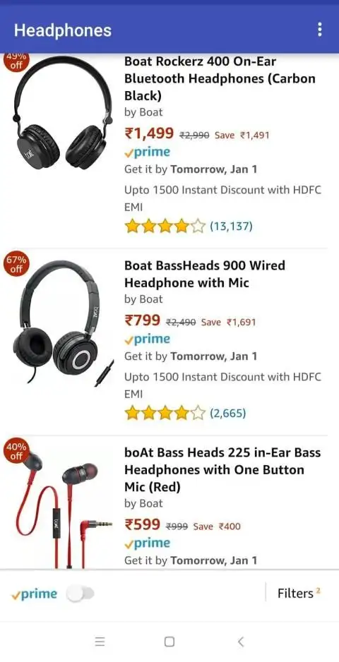 Headphones at Amazon screenshot 2