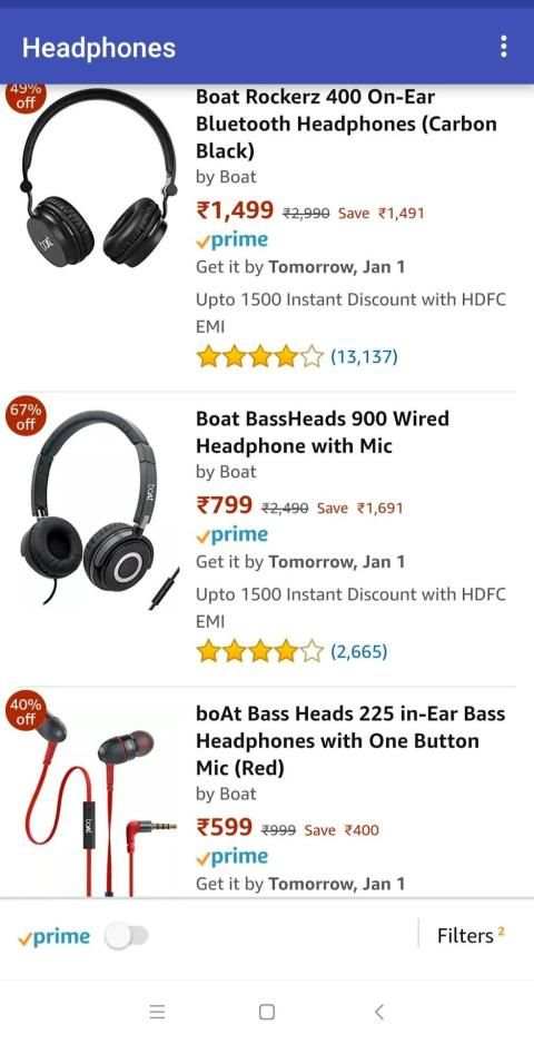 Headphones at Amazon screenshot 2