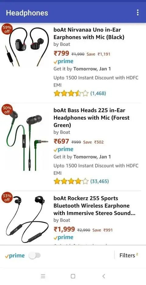 Headphones at Amazon screenshot 1