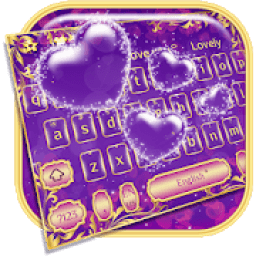 ikon Purple Love Bubble Keyboard