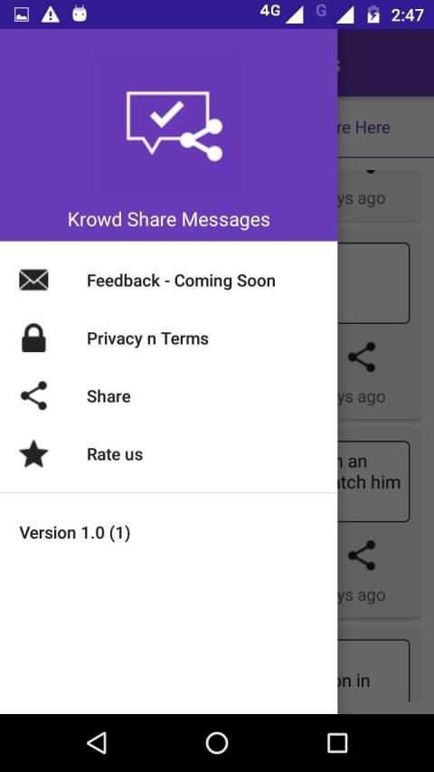 Krowd Share - WhatsApp, Messenger, WeChat, Hike .. screenshot 1