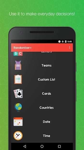 Randomizer+ Random Pick Generator - Decision Maker स्क्रीनशॉट 2