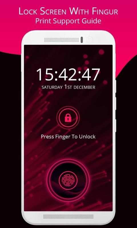 Lock Screen With Finger Print Support Guide स्क्रीनशॉट 5