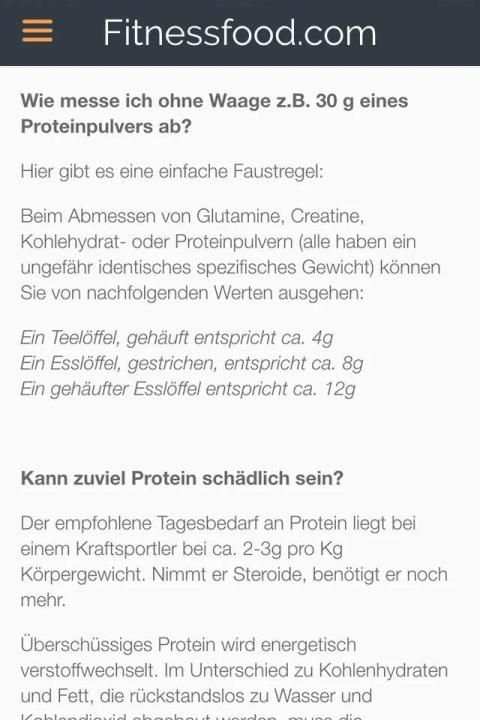 Fitnessfood screenshot 1