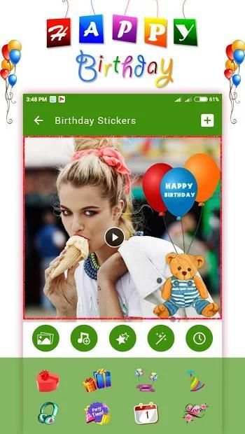 Happy Birthday Video Maker : Birthday Song Video स्क्रीनशॉट 3
