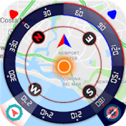 GPS Compass Map for Android: GPS Direction 2019 आइकन