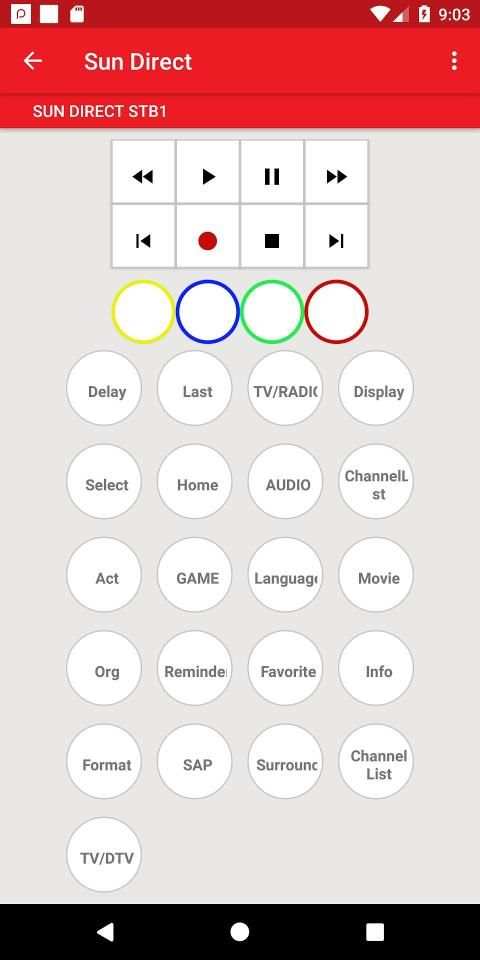 Sun Direct Remote Control स्क्रीनशॉट 2