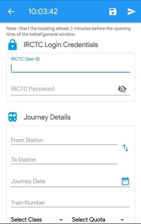Tatkal Made Easy - IRCTC Train Ticket Booking स्क्रीनशॉट 1
