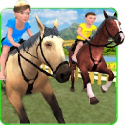 Kids Mountain Horse Rider Race आइकन