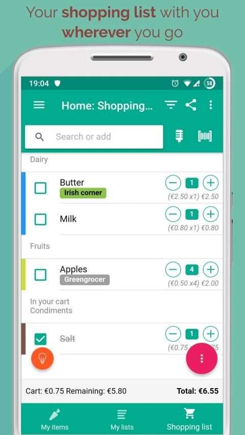Pantrify - Free pantry and shopping list app * screenshot 7