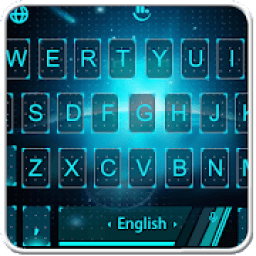 Blue Tech Light Keyboard Theme आइकन