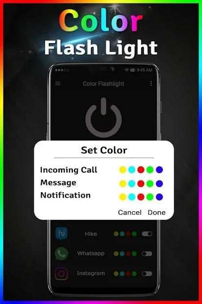 Color Flashlight: Torch LED Flash on Call & SMS screenshot 3