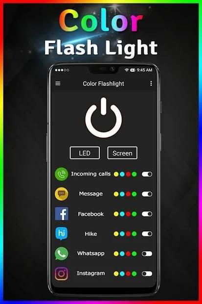 Color Flashlight: Torch LED Flash on Call & SMS screenshot 4