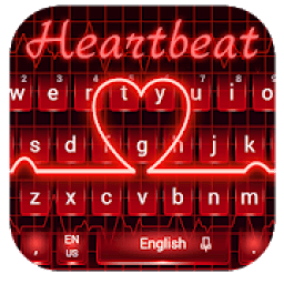 ikon Neon Heart Red Keyboard