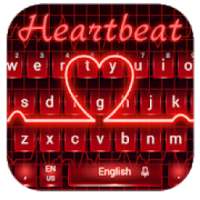 Neon Heart Red Keyboard