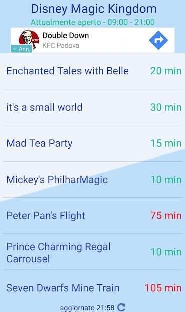 Disney Magic Kingdoms Live - Waiting times screenshot 1
